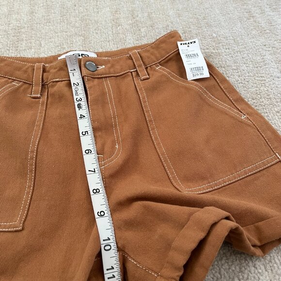 NWT Tillys RSQ High Rise Cargo Jeans Denim Shorts 24 - Picture 6 of 9